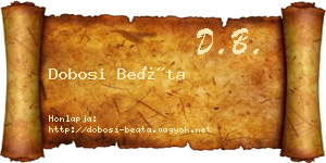 Dobosi Beáta névjegykártya